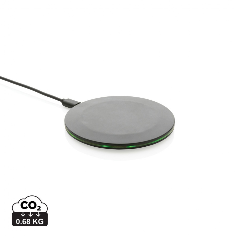 Logotrade promotional product picture of: RCS recycled plastic 15W Wireless fast charger