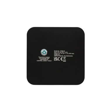 Logotrade promotional merchandise picture of: RCS recycled plastic 10W Wireless charger with USB Ports