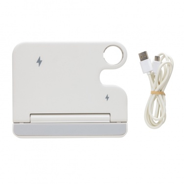 Logotrade promotional merchandise picture of: Joltz RCS recycled plastic dual 15W charger with iWatch slot