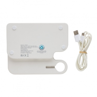 Logotrade promotional item picture of: Joltz RCS recycled plastic dual 15W charger with iWatch slot