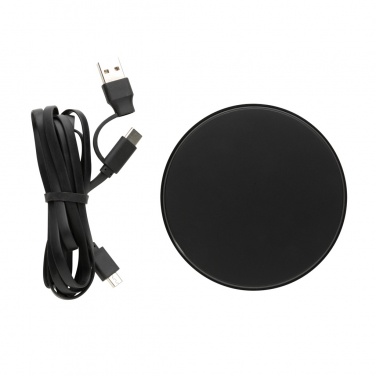 Logo trade promotional giveaways image of: RCS standard recycled plastic 10W wireless charger