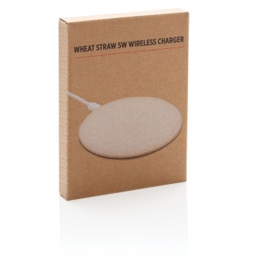 Logo trade promotional products picture of: 5W Wheat straw wireless charger