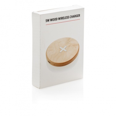 Logo trade promotional gifts image of: 5W wood wireless charger