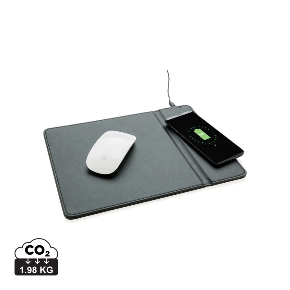 Logo trade corporate gifts image of: Mousepad with 5W wireless charging