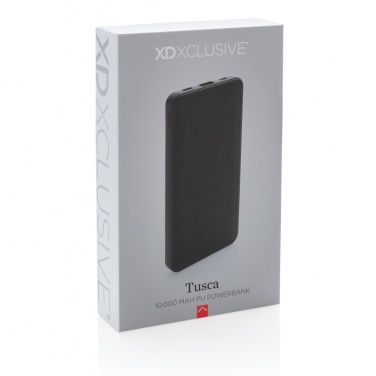 Logo trade promotional gifts image of: Tusca 10.000 mAh PU powerbank