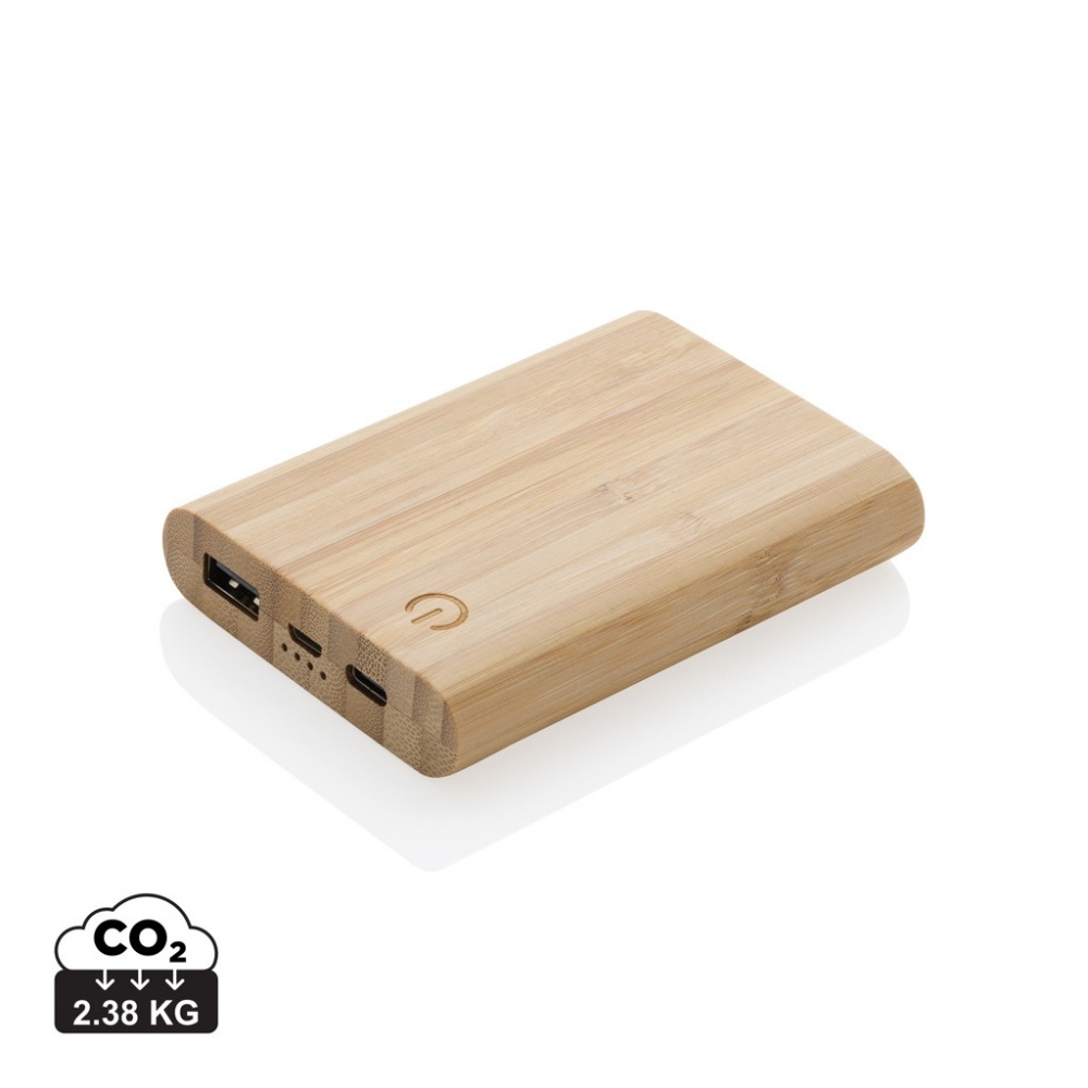 Logotrade business gift image of: Bamboo 5.000 mAh powerbank