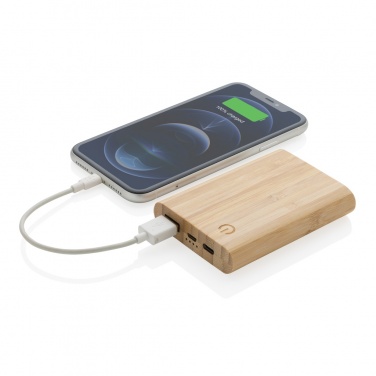 Logotrade corporate gifts photo of: Bamboo 5.000 mAh powerbank