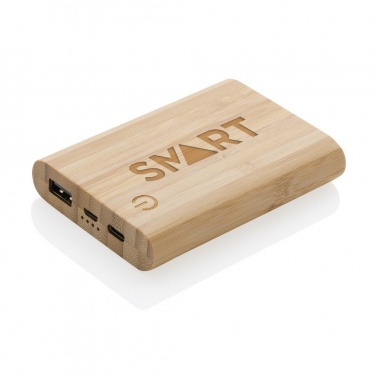 Logo trade advertising product photo of: Bamboo 5.000 mAh powerbank