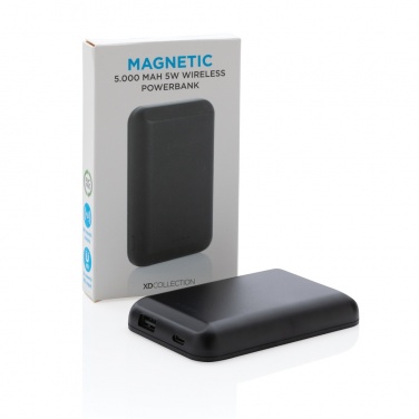 Logo trade promotional giveaways picture of: Magnetic 5.000 mAh 5W wireless powerbank