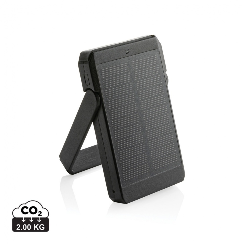 Logotrade promotional items photo of: Skywave RCS rplastic solar powerbank 5000 mAh 10W wireless