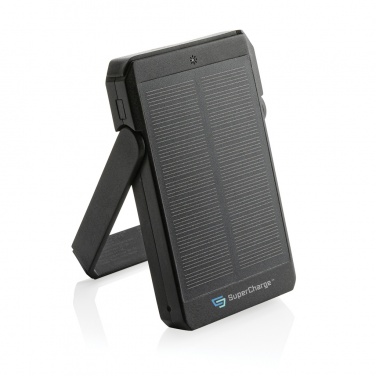 Logo trade business gift photo of: Skywave RCS rplastic solar powerbank 5000 mAh 10W wireless