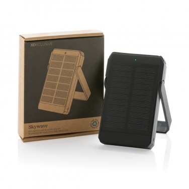 Logotrade advertising product image of: Skywave RCS rplastic solar powerbank 5000 mAh 10W wireless