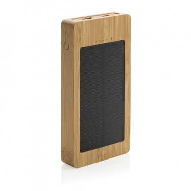 Logo trade promotional products picture of: Sunwick 10.000 mAh Bamboo solar powerbank