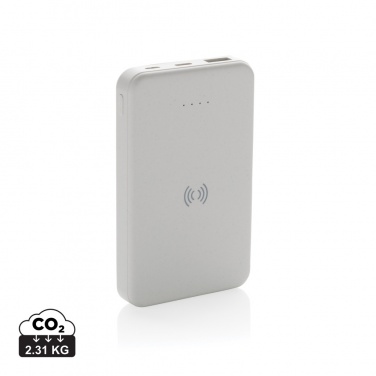 Logo trade corporate gifts picture of: RCS recycled plastic 5.000 mAh 5W wireless powerbank