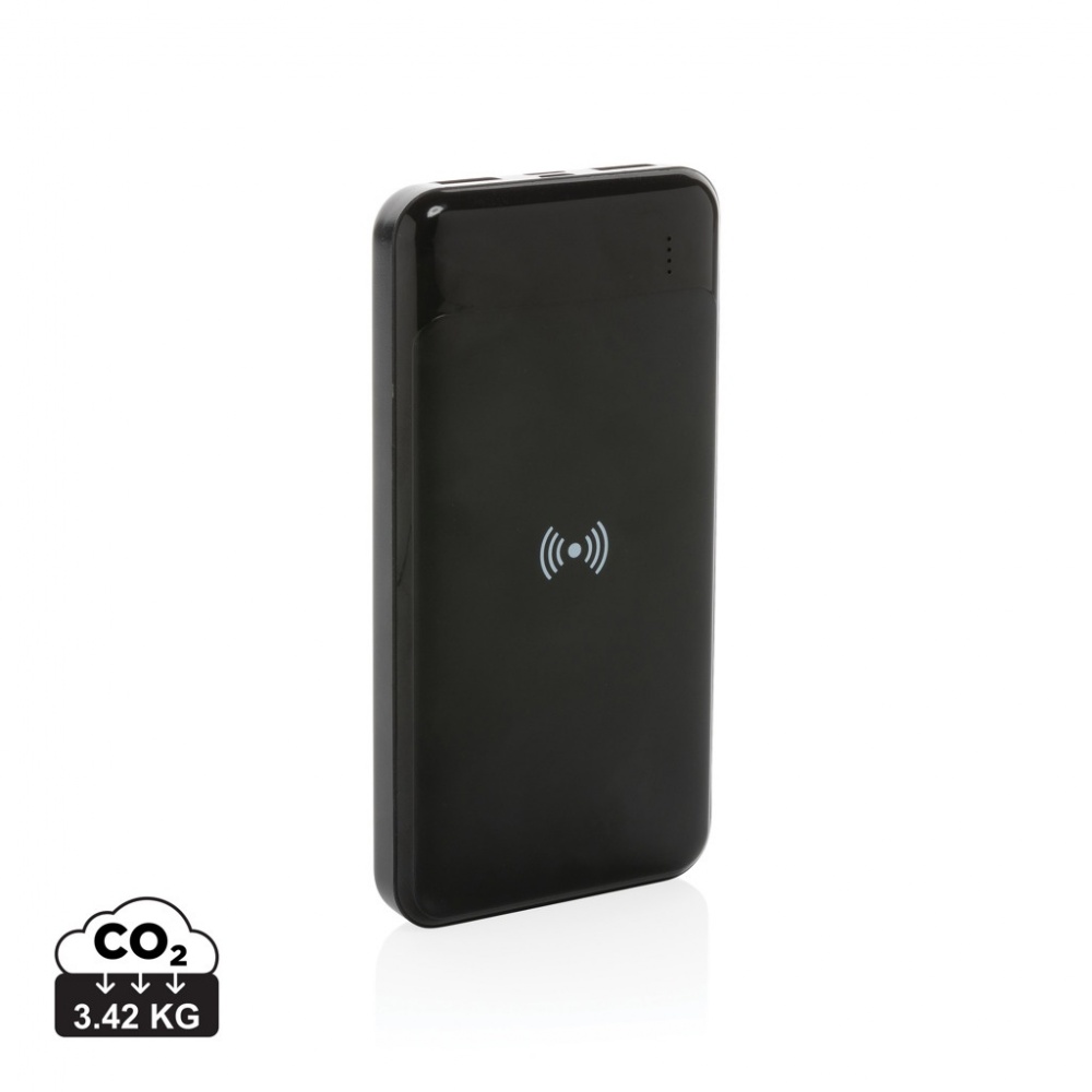 Logotrade promotional item picture of: RCS standard recycled plastic wireless powerbank