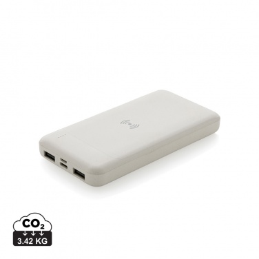 Logo trade promotional merchandise image of: RCS standard recycled plastic wireless powerbank