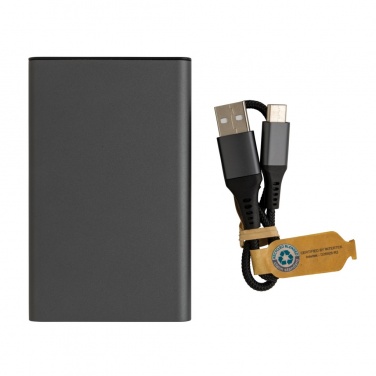 Logo trade promotional merchandise photo of: Terra RCS recycled aluminium powerbank 5.000 mAh