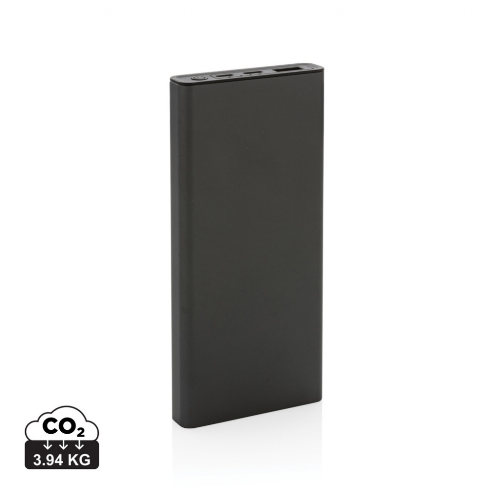 Logo trade promotional gifts image of: Terra RCS recycled 18W aluminium powerbank 10.000 mAh