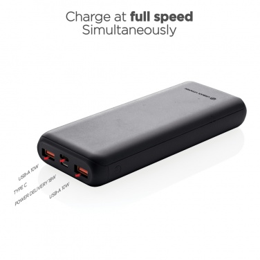 Logo trade promotional products image of: Urban Vitamin Pasadena 20.000 mAh 18W PD powerbank