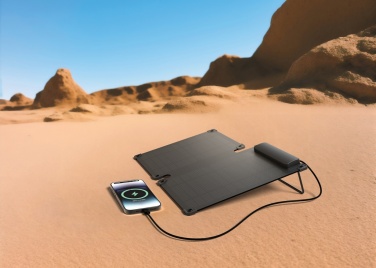 Logo trade promotional merchandise picture of: Solarpulse rplastic portable Solar panel 10W