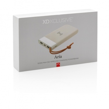 Logotrade corporate gift picture of: Aria 8.000 mAh 5W wireless charging powerbank