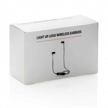 Logo trade promotional merchandise image of: Light up logo wireless earbuds