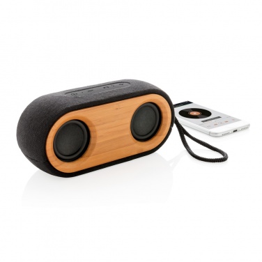 Logo trade corporate gifts picture of: Bamboo X double speaker