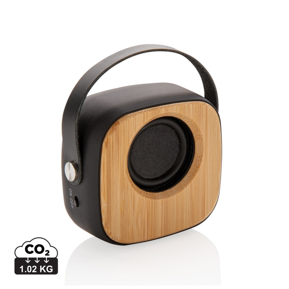 Logo trade corporate gifts image of: Bamboo 3W Wireless Fashion Speaker