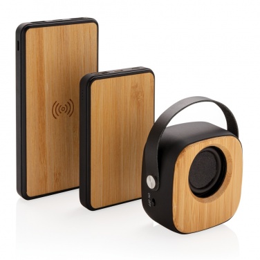 Logo trade business gift photo of: Bamboo 3W Wireless Fashion Speaker