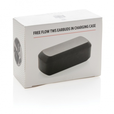 Logo trade promotional gifts picture of: Free Flow TWS earbuds in charging case