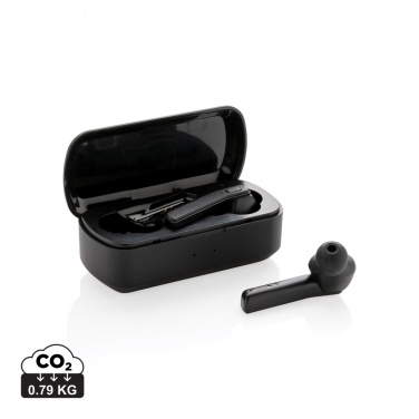 Logo trade corporate gifts image of: Free Flow TWS earbuds in charging case