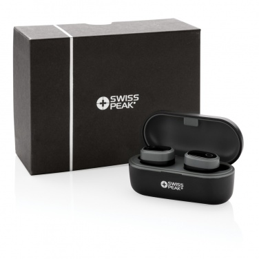 Logo trade corporate gifts image of: Swiss peak TWS earbuds