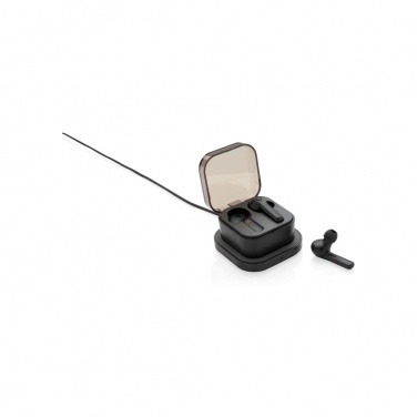 Logo trade advertising products picture of: TWS earbuds in wireless charging case