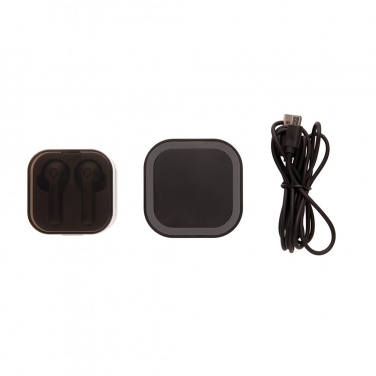 Logotrade promotional product image of: TWS earbuds in wireless charging case