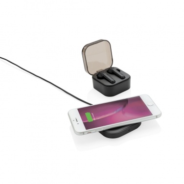 Logo trade promotional giveaway photo of: TWS earbuds in wireless charging case