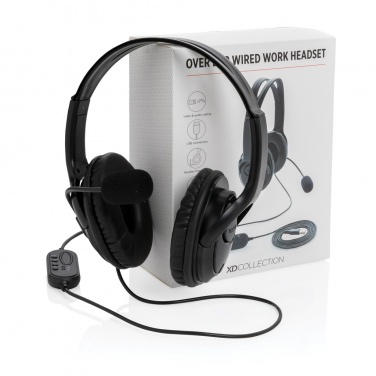 Logotrade advertising products photo of: Over ear wired work headset