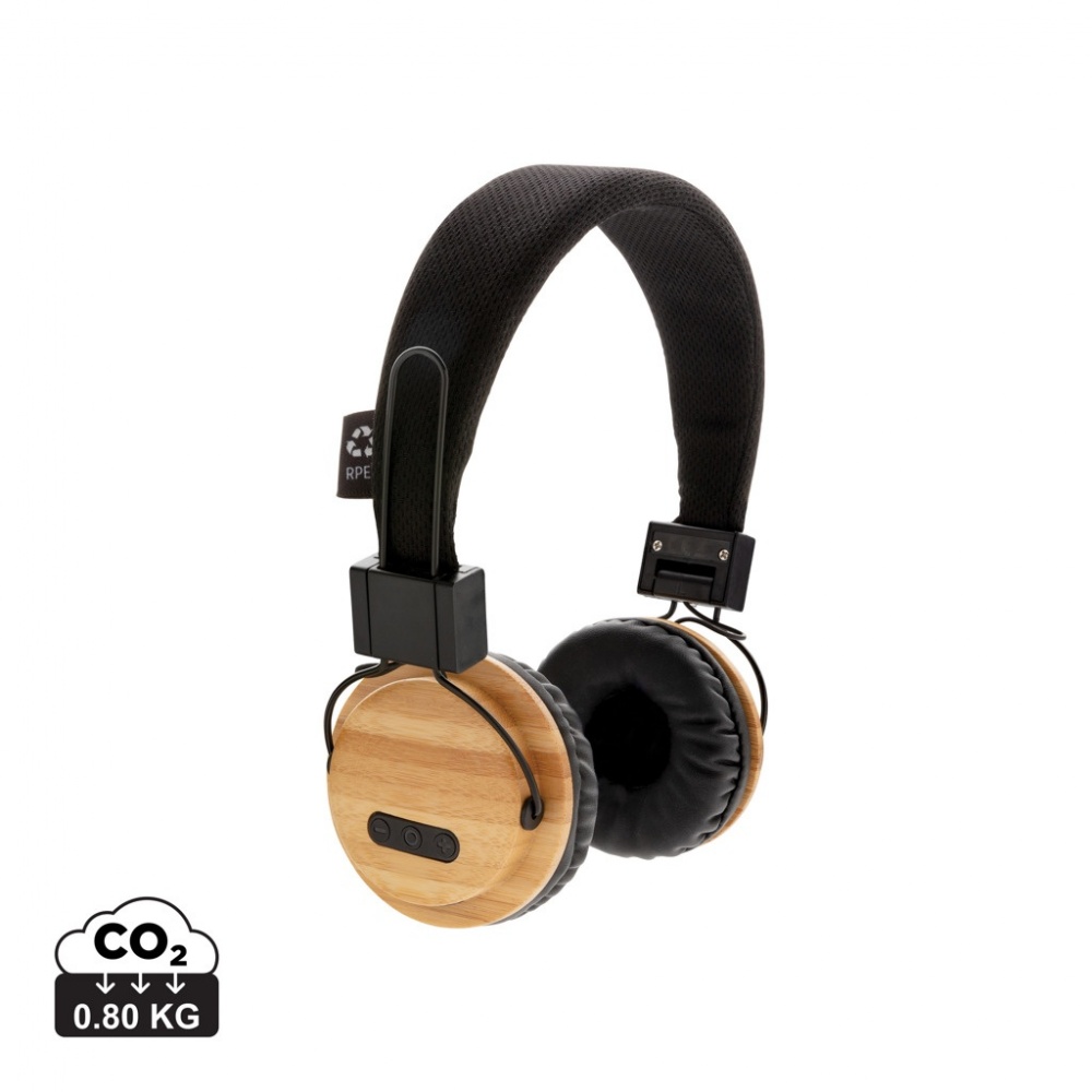 Logotrade promotional gifts photo of: Bamboo wireless headphone