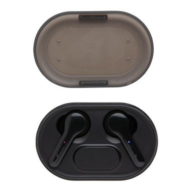 Logo trade promotional products picture of: Light up logo TWS earbuds in charging case