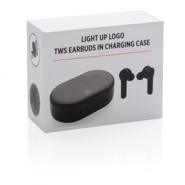 Logotrade promotional merchandise picture of: Light up logo TWS earbuds in charging case