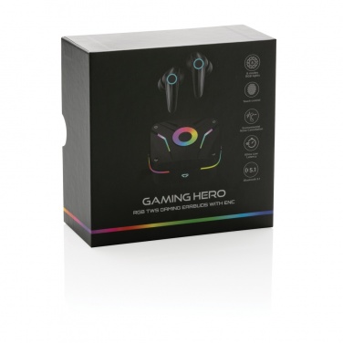 Logo trade advertising products picture of: RGB gaming earbuds with ENC