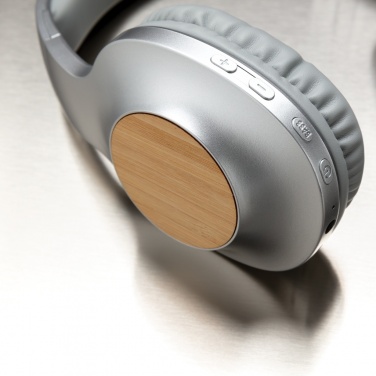 Logo trade promotional products image of: Dakota Bamboo wireless headphone