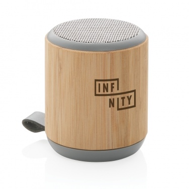 Logotrade advertising product image of: Bamboo and fabric 3W wireless speaker