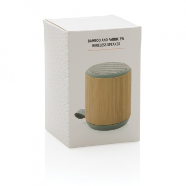 Logotrade promotional items photo of: Bamboo and fabric 3W wireless speaker