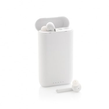 Logo trade business gifts image of: Liberty TWS earbuds with 5.000 mAh powerbank