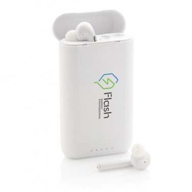 Logo trade business gifts image of: Liberty TWS earbuds with 5.000 mAh powerbank