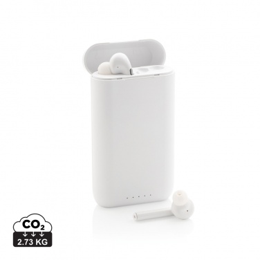 Logotrade advertising product picture of: Liberty TWS earbuds with 5.000 mAh powerbank