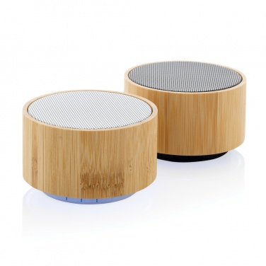 Logotrade promotional gifts photo of: RCS recycled plastic and bamboo 3W wireless speaker