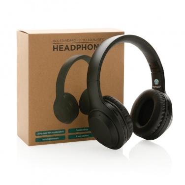 Logo trade advertising products picture of: RCS standard recycled plastic headphone