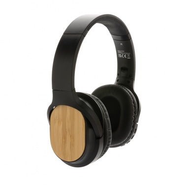 Logotrade promotional items photo of: RCS and bamboo Elite Foldable wireless headphone