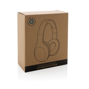 Logotrade promotional item image of: RCS recycled plastic JAM wireless headphone